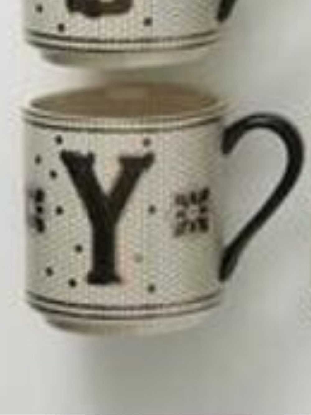 New Anthropologie Bistro Mug Letter Y